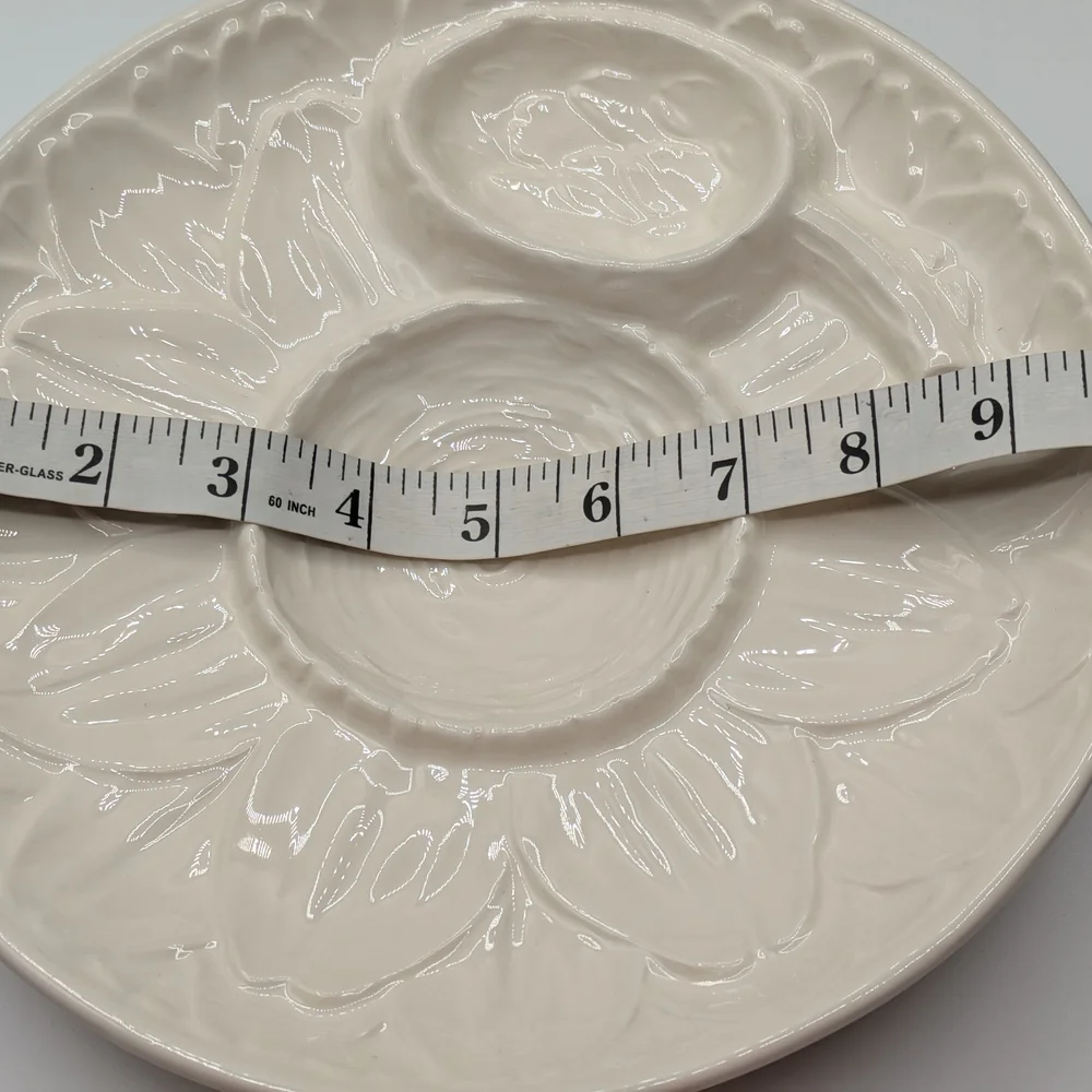 Sur La Table White Floral Artichoke Serveware Plate, Replacement Piece